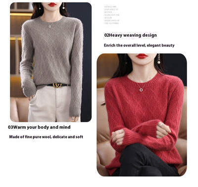 Suéter Jacquard Grueso para Mujer - Abrigo Cálido Otoño Invierno - Image 14