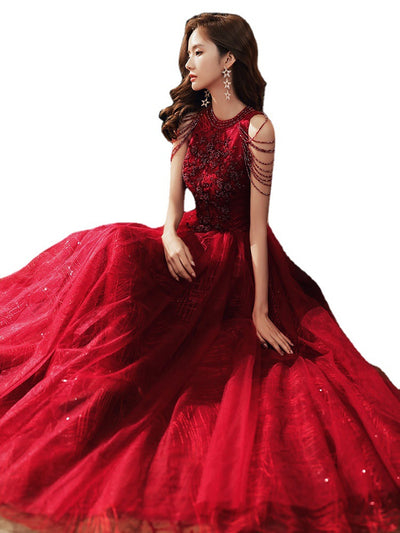 Vestido de Noche Elegante con Flecos para Fiesta y Compromiso - Image 19