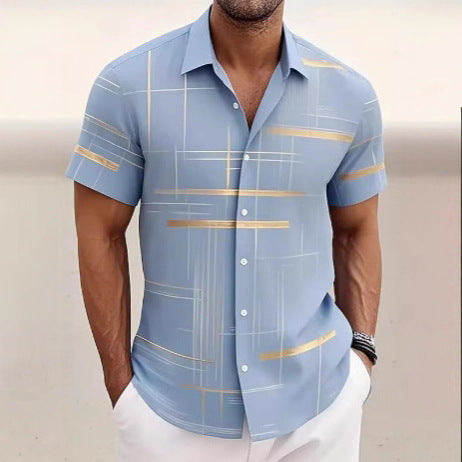 Camisa Casual de Botones para Hombre - Perfecta para Viajes y Aventuras