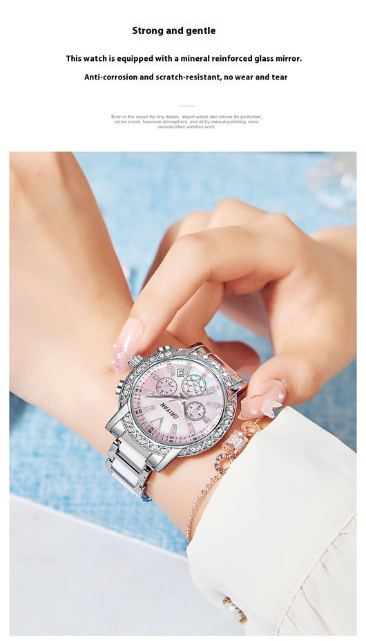 Reloj de Lujo Versátil para Mujer - Resistente al Agua con Diamantes - Image 20