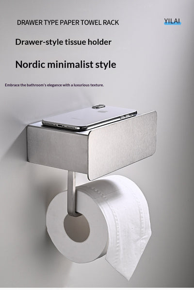 Organizador de Baño Negro con Repisa para Papel Higiénico y Toallitas - Image 17
