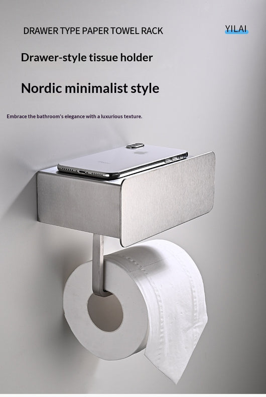 Organizador de Baño Negro con Repisa para Papel Higiénico y Toallitas - Image 17