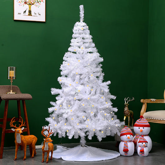 Árbol de Navidad Blanco Lujo Crypto 1.5-1.8m - Decoración Navideña Premium