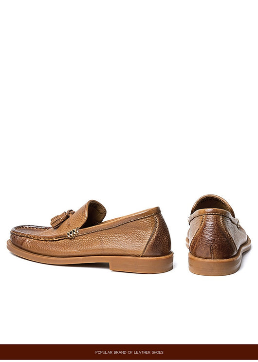 Zapatos de Cuero Genuino Estilo Inglés Transpirables para Hombre - Image 14