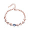 Pulsera de Hoja Oro Rosado - Elegancia Europea para Mujer