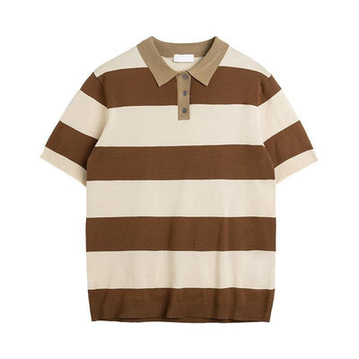 Camiseta Ejecutiva de Rayas Manga Corta para Hombre - Image 6