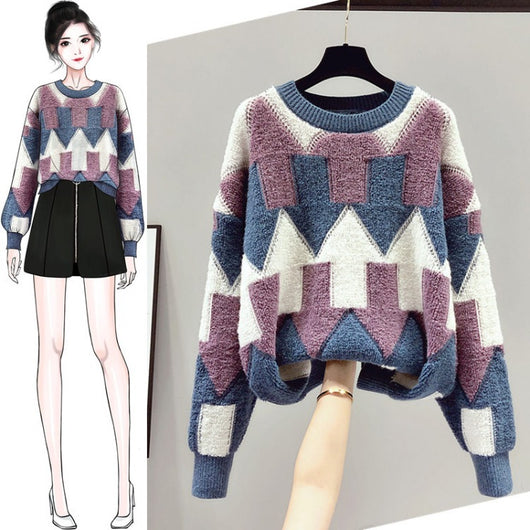 Suéter Abrigo Cuello Alto Acolchado Oversize para Mujer - Image 10
