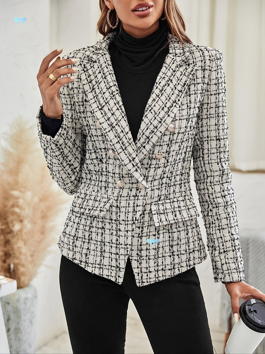 Blazer Cuadros Elegante Doble Botonadura - Image 2