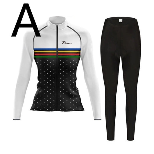 Conjunto Ciclista de Manga Larga con Culotte: Jersey y Pantalón Acolchado para Ciclismo y Trail - Image 6