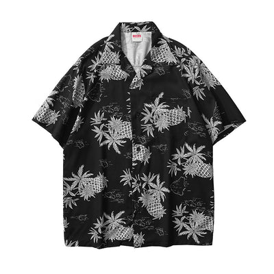 Camisa Clásica Retro Americana con Pajarita Cubana para Hombre - Image 15