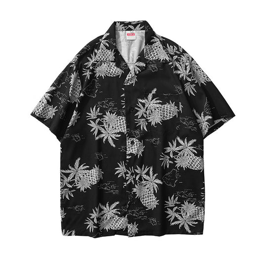 Camisa Clásica Retro Americana con Pajarita Cubana para Hombre - Image 15