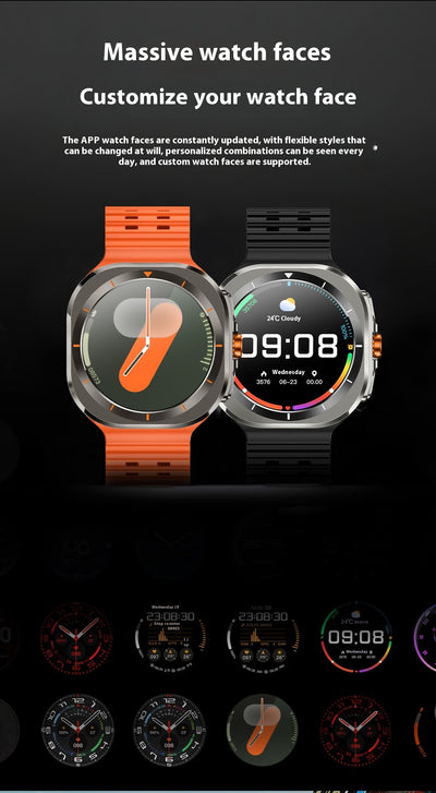 Reloj Inteligente W7 con Asistente de Voz, Monitoreo de Presión y Música - Image 9