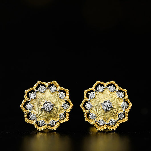 Aretes de Girasol Corte Antiguo - Image 10