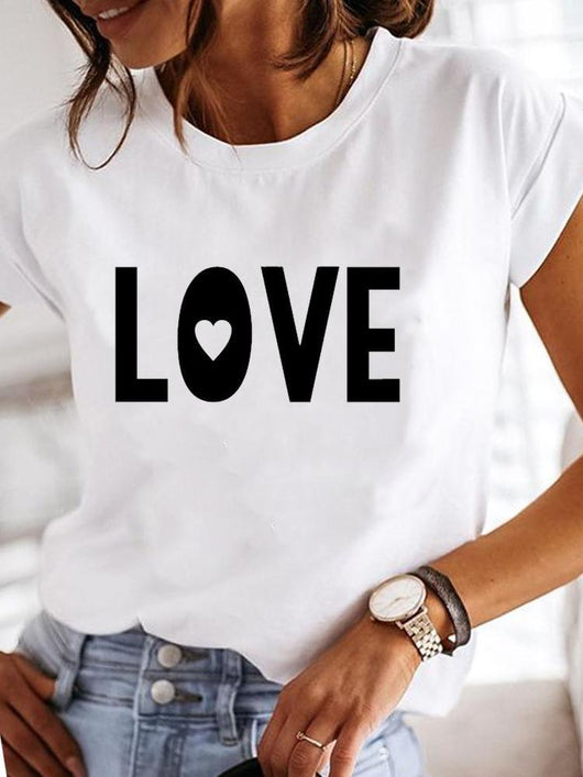 Camiseta de Algodón para Mujer - Casual Versátil de Manga Corta - Image 12