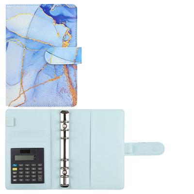 Cuaderno de Cuero PU A6 con Anillas y Calculadora Integrada - Image 13