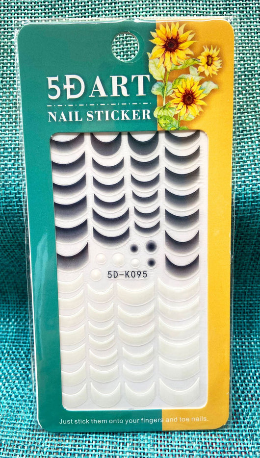 Stickers de Uñas 3D con Relieve - Diseño Cuadros y Moños para Verano - Image 35