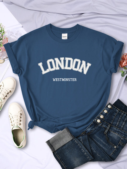 Blusa Fresca de Verano con Letras - Manga Corta Transpirable - Image 10