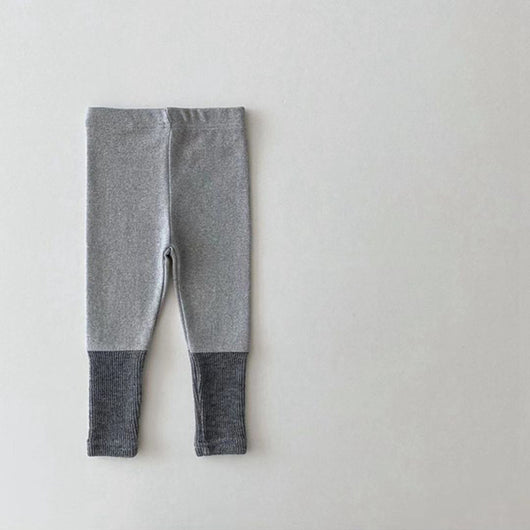 Leggings de Algodón Elastizado con Combinación de Colores para Niñas - Image 11