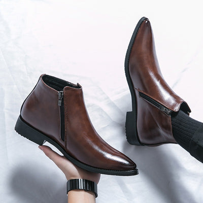 Botas Martin de Caña Alta con Punta Pronunciada - Estilo Urbano Masculino - Image 3