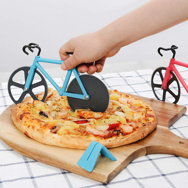 Cortador de Pizza en Forma de Bicicleta - Rueda Acero Inoxidable