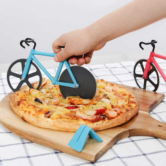 Cortador de Pizza en Forma de Bicicleta - Rueda Acero Inoxidable
