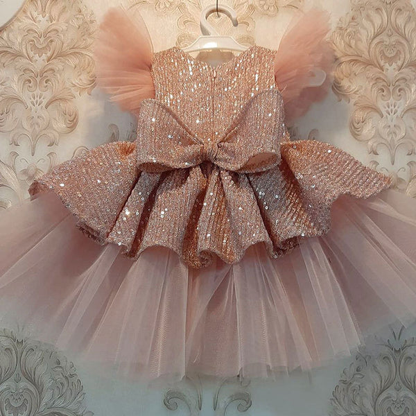 Vestido de Princesa para Niña de Un Año - Diseño Europeo Estampado Elegante - Image 12