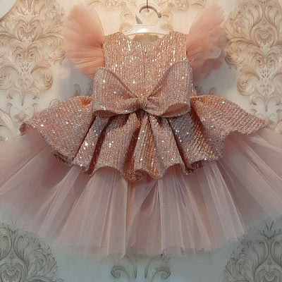 Vestido de Princesa para Niña de Un Año - Diseño Europeo Estampado Elegante - Image 12