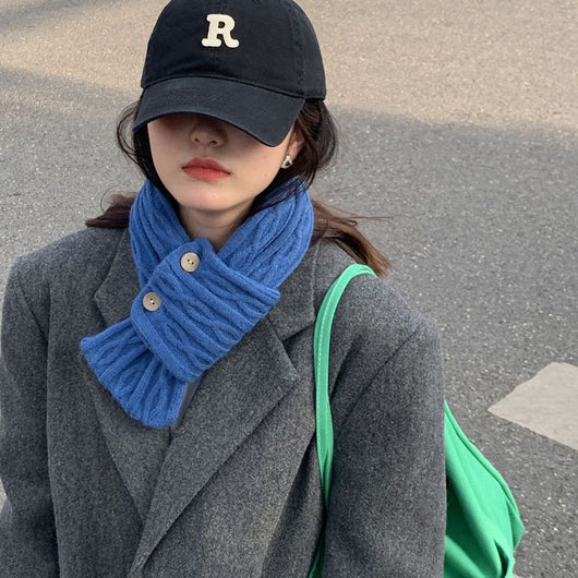 Pañuelo Liso Pequeño para Mujer - Estilo Coreano Otoño Invierno - Image 4