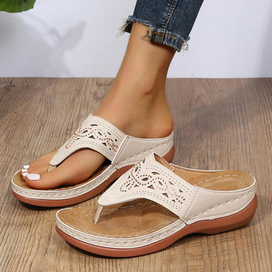 Sandalias Cuña con Clip Toe - Chanclas Verano para Mujer Zapatos de Playa - Image 12