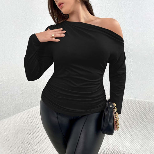 Blusa Elegante Asimétrica para Mujer Madura