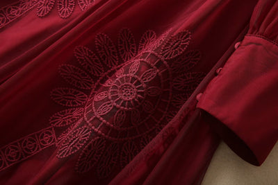 Vestido Niña Burdeos con Cintura Elegante - Image 8