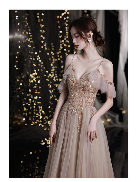 Vestido de Dama de Honor Elegante Primavera Verano - Silueta Esbelta y Sofisticada - Image 2