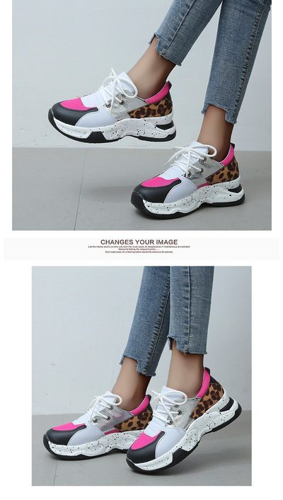 Zapatillas Deportivas Estampado Leopardo Mujer - Comodidad y Estilo - Image 24