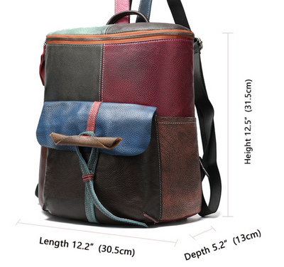 Mochila de Cuero Genuino para Mujer - Primera Capa - Image 6