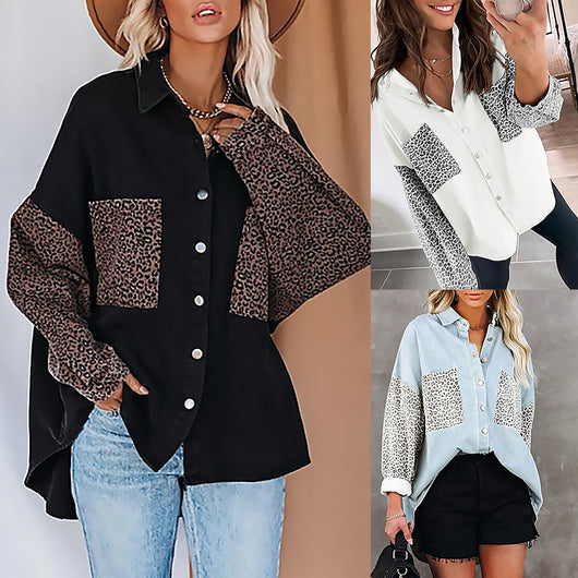 Cardigan de Solapa con Estampado Leopardo y Bolsillos - Image 11