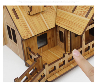 Set de Rompecabezas 3D Artesanal Casa Pequeña Tienda de Papelería - Image 13