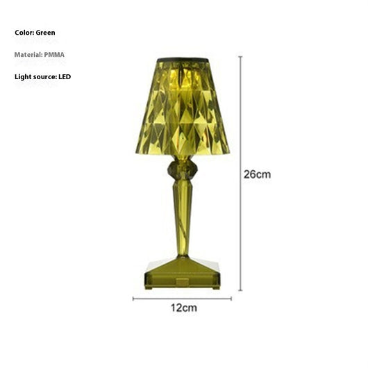 Lámpara de Mesa Recargable con Cristal Diamantado - Image 12