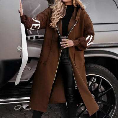 Abrigo Impermeable con Capucha y Bolsillos - Chamarra Larga para Otoño e Invierno - Image 4