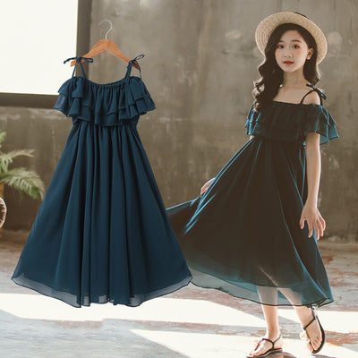 Vestido Infantil con Tirantes y Falda Voluminosa - Image 8