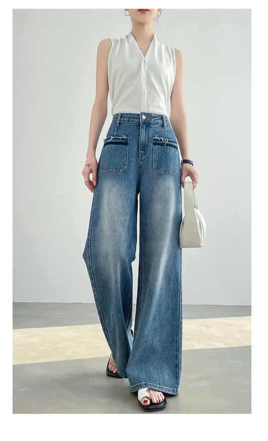 Pantalón Recto Retro Premium de Talle Alto con Corte Suelto - Image 37
