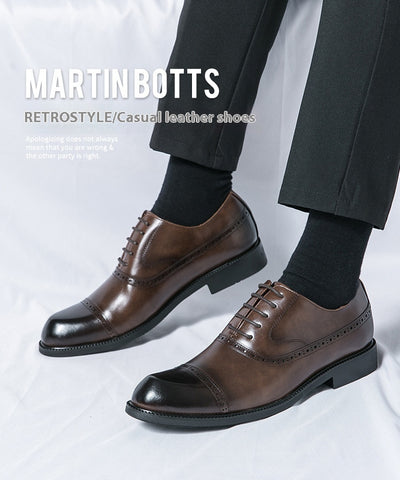 Zapatos Formales de Cuero con Punta Retro y Altura Aumentada - Image 7