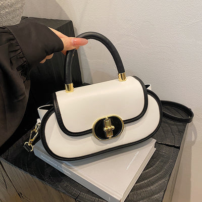 Bolso Tote Retro Premium Mate con Correa Cruzada Miniatura Redonda Otoño