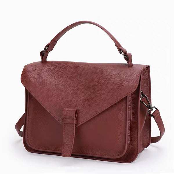 Bolsa Mensajero de Cuero Retro Gran Capacidad