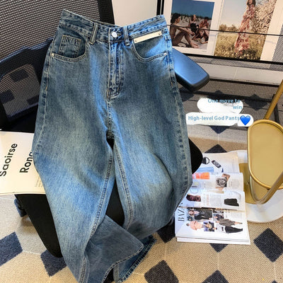 Pantalones Vaqueros Cintura Alta Ancha Rectos Efecto Limpiador - Image 9