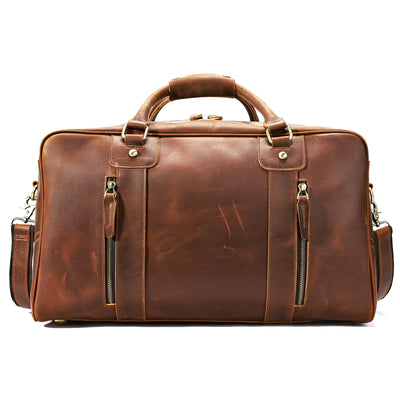 Bolsa de Viaje Retro en Cuero Genuino para Hombre - Image 13
