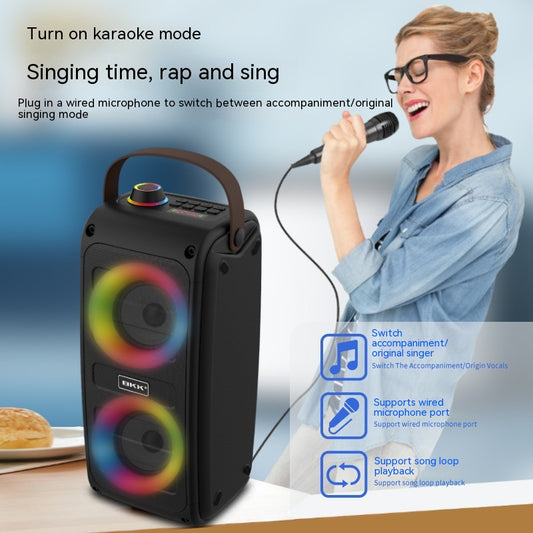 Parlante Portátil Bluetooth con Luces LED Sincronizadas