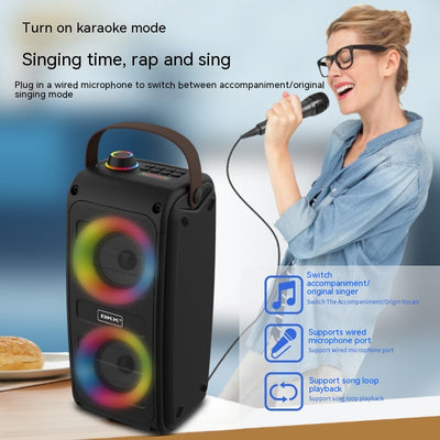 Parlante Portátil Bluetooth con Luces LED Sincronizadas