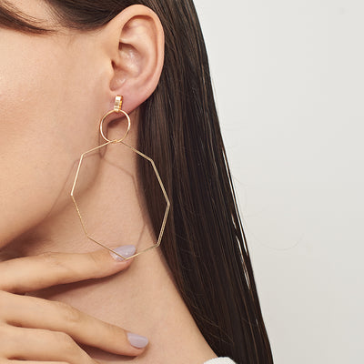 Aretes de Negocio Minimalistas con Elementos Geométricos para Mujer - Image 11