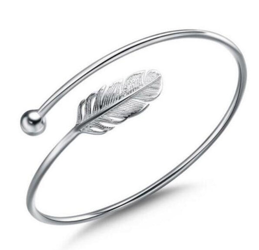 Pulsera de Plata Esterlina 925 con Diseño de Hoja - Image 2