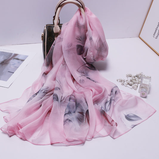Pañuelo de Tul Qianli Jiangshan Tu para Mujer